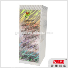 2015 holograma cosméticos caja de embalaje con logotipo personalizado y el patrón